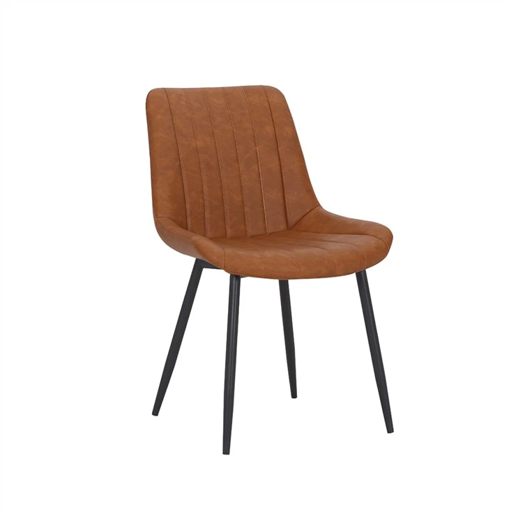 Ergonomisk spisestuestol med vintage skinn