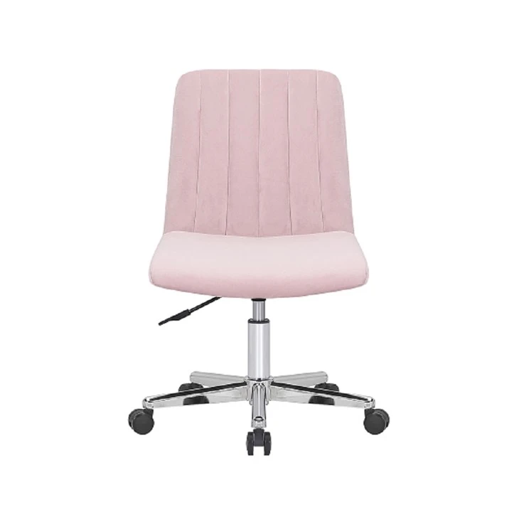 Pink Velvet Swivel Skrivebordsstol