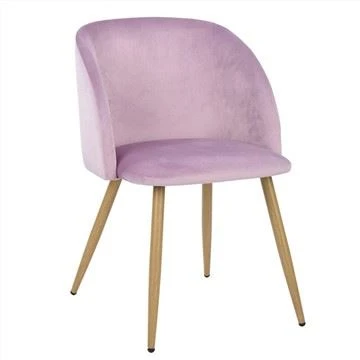 Rosa Modern Retro Stoff Armlen Uformell spisestuestol