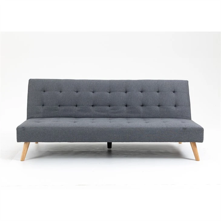 Moderne grå enkel sovesofa i lin