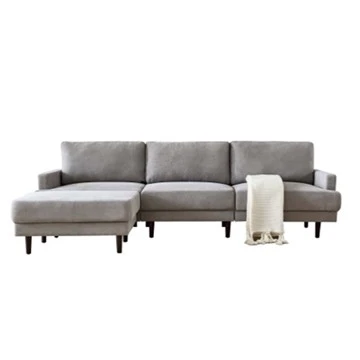 Tre-seters sofa med sjeselong til stuen