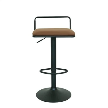 Høydejusterbar barkrakk Firkantet sete Metall PU Swivel Bar Stol