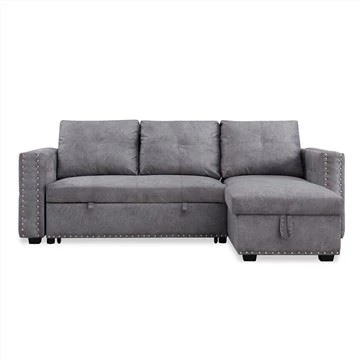 PU Oppbevaring Vendbar Hjørnesofa