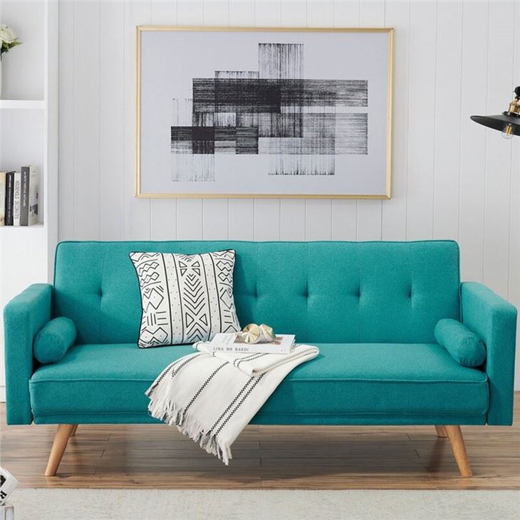 Sovesofa sammenleggbar stoff sofa