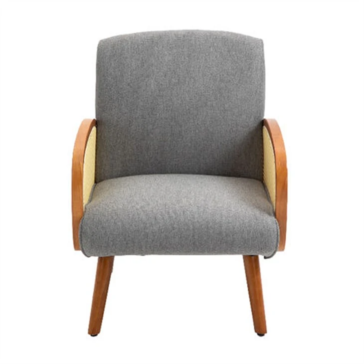 Stilig Rattan Armlene Accent Arm Chair