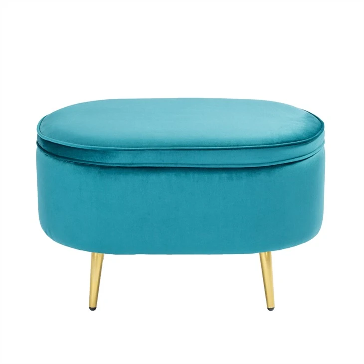 Oppbevaring krakk Dressing bord krakk ottomansk med metallben